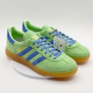 Adidas Handball Spezial W Sneakers Size 7 Womens Lime Green/Blue JR3618, NEW